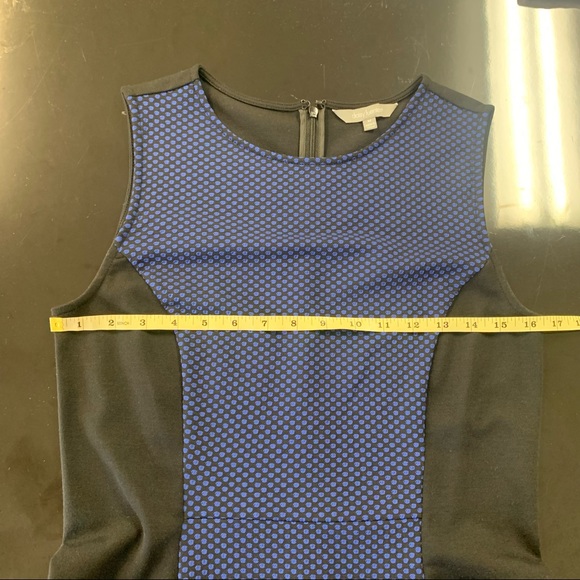 Black with blue polka sleeveless dress - Picture 11 of 12